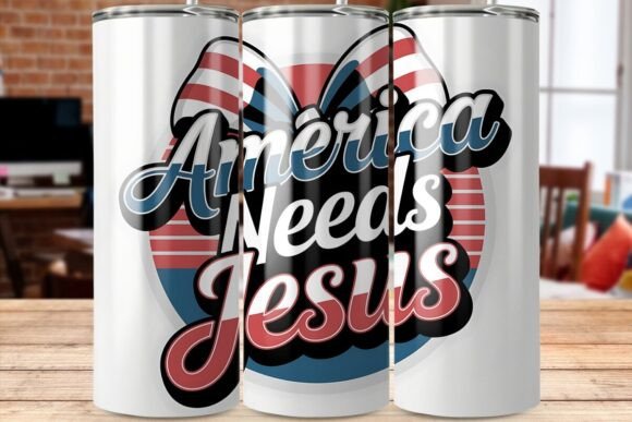America Needs Jesus 20oz Tumbler Wraps