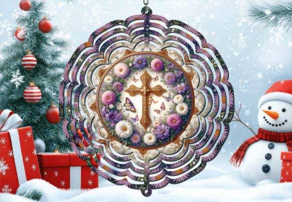 Christian Cross Butterfly Wind Spinner: Crafts Asset Review