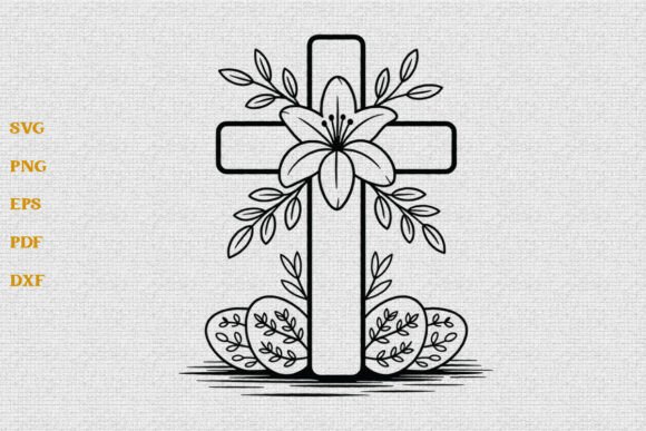 Christian Easter SVG Faith Cross SVG for Crafts
