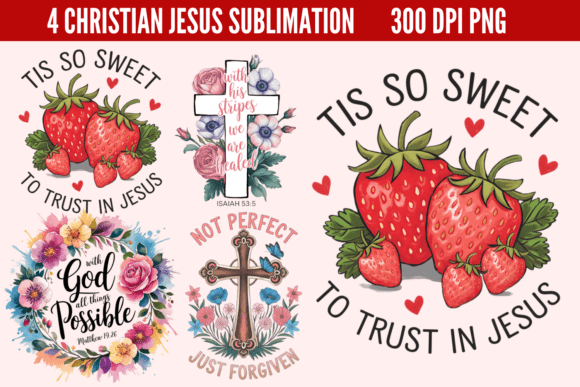 Christian Jesus Sublimation Bundle 4 for Crafts