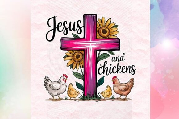 Jesus and Chickens Women’s Christian Illustrations