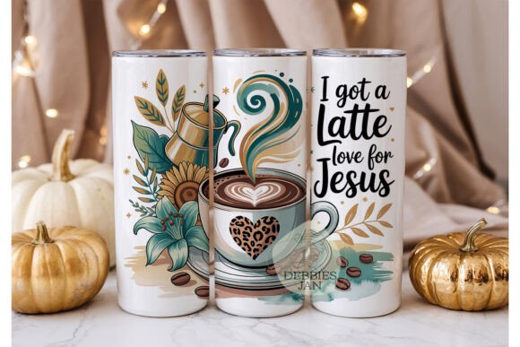 Jesus and Coffee Tumbler Design Wrap