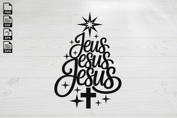 Jesus Christmas Tree SVG Christian Crafts