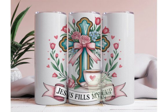 Jesus Fills My Cup Christian Bible Tumbler Wraps