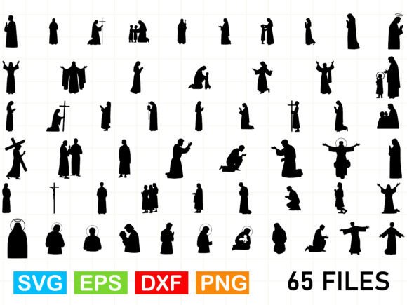 Jesus Silhouette Bundle: Editorial Illustrations