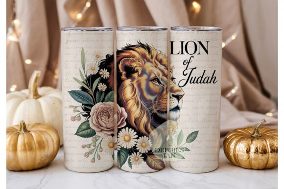 Lion of Judah Tumbler PNG for Tumbler Wraps