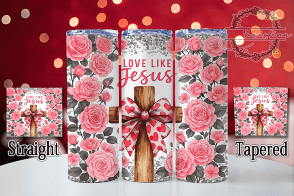 Love Like Jesus Faith Inspirational Tumbler Wraps