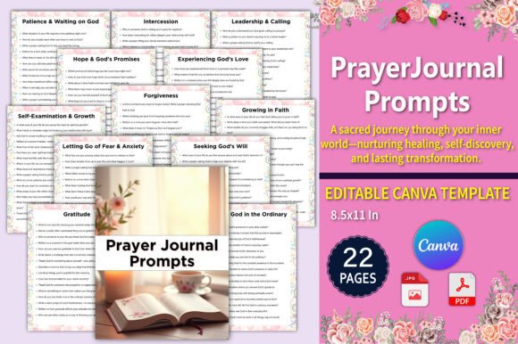 🙏 Prayer Journal Prompts by Kdp Interiors
