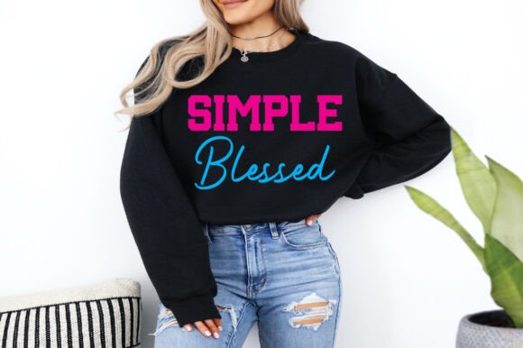 Simply Blessed SVG PNG: Christian Crafts for Local Branding
