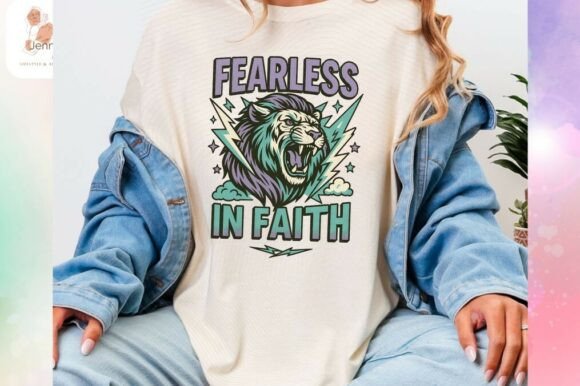 Womens Retro Christian T-shirt Design Illustrations
